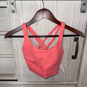 NWT Lululemon Longline Energy Bra Raspberry Cream